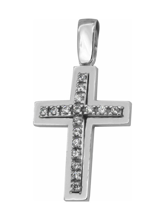 White Gold Cross 9K