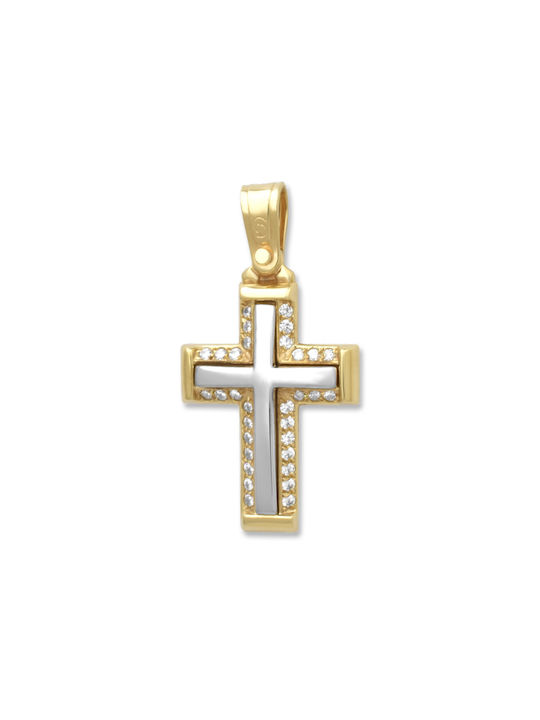 Damen Gold Kreuz 14K