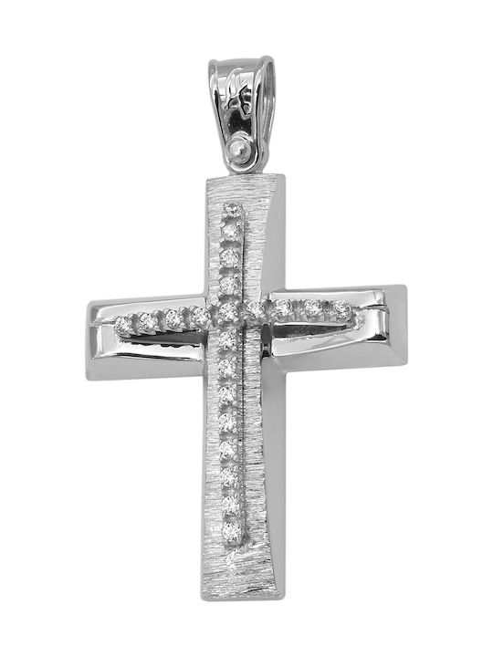 White Gold Cross 9K