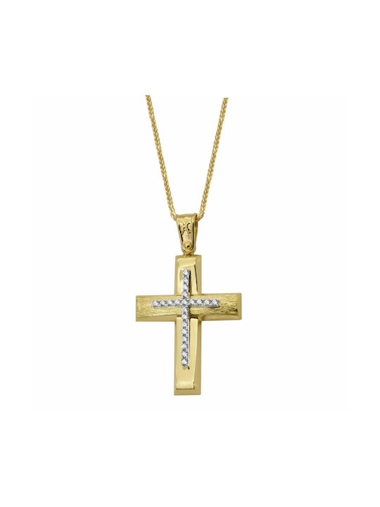 Gold Kreuz 9K mit Kette