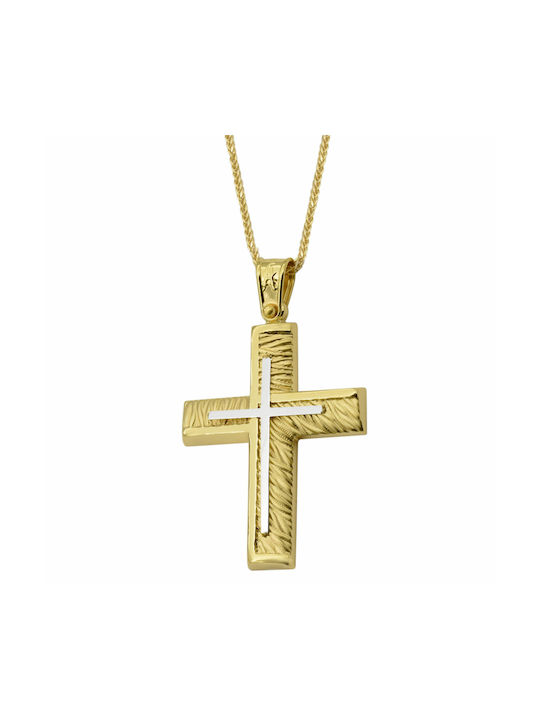 Gold Kreuz 9K mit Kette