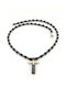 Kirkikosmima Black Men's Cross from Steel with Chain