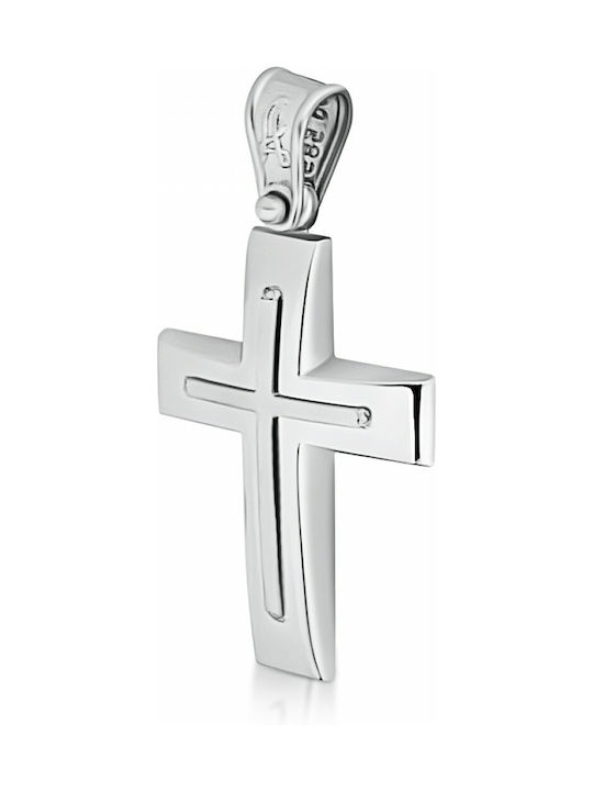 Weißgold Kreuz 14K