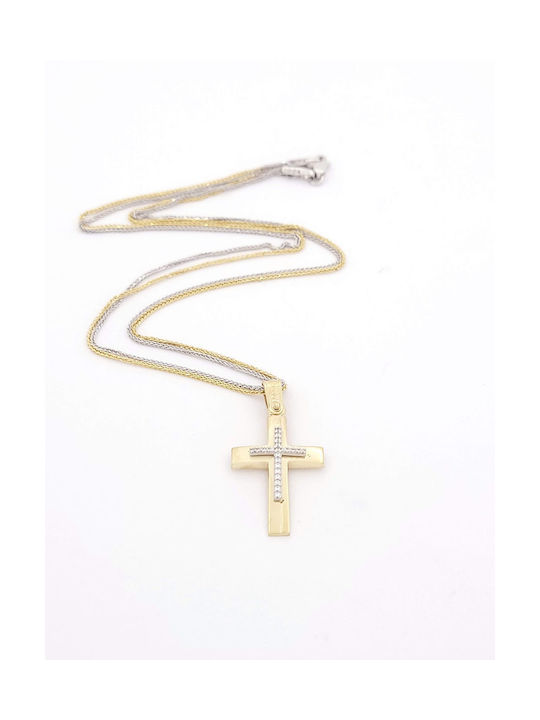 Kirkikosmima Damen Gold Kreuz 9K mit Kette