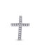 Women's White Gold Cross 18K