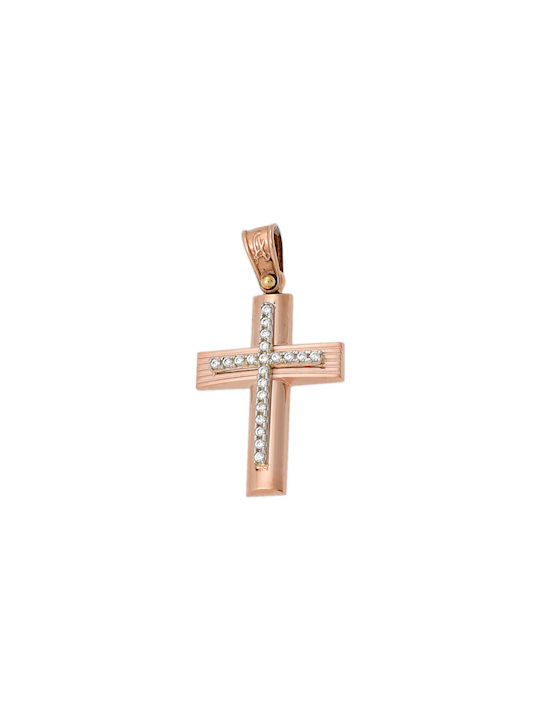 Rose Gold Cross 14K