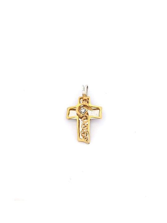 Kirkikosmima Women's Gold Cross 14K with Chain