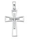FenixJewelry Γυναικείος Λευκόχρυσος Σταυρός 14Κ χωρίς Αλυσίδα