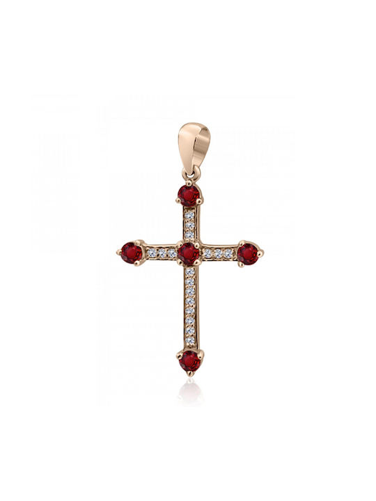 Roségold Kreuz 18K