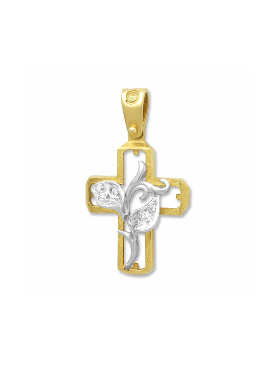 Damen Gold Kreuz 14K