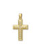 Women's Gold Cross 14K Double Sided