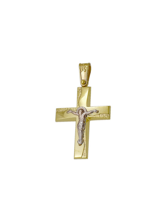 Gold Kreuz 14K mit dem Gekreuzigten