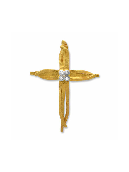 Damen Gold Kreuz 14K