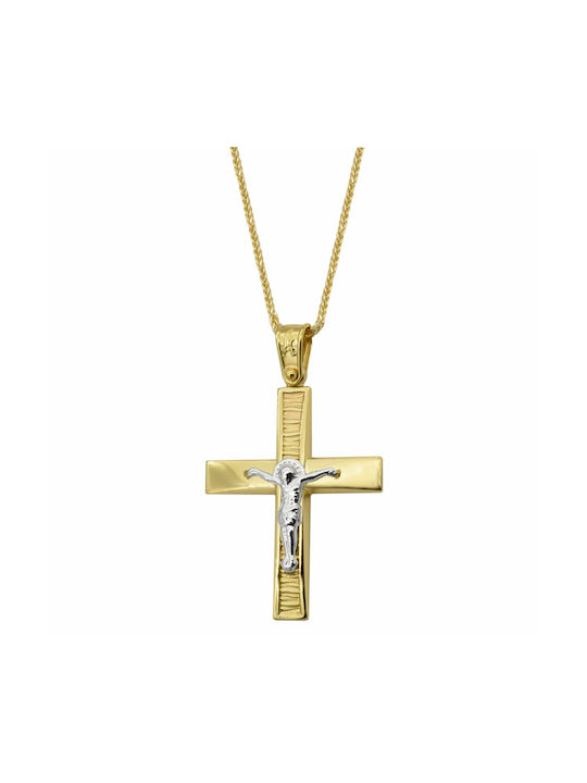 Gold Kreuz 9K mit Kette