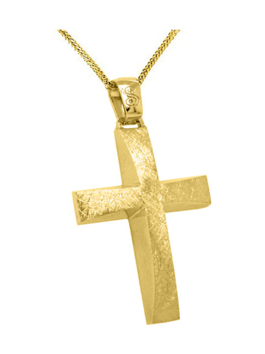 Men's Gold Cross 14K with Chain