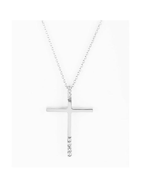 White Gold Cross 9K