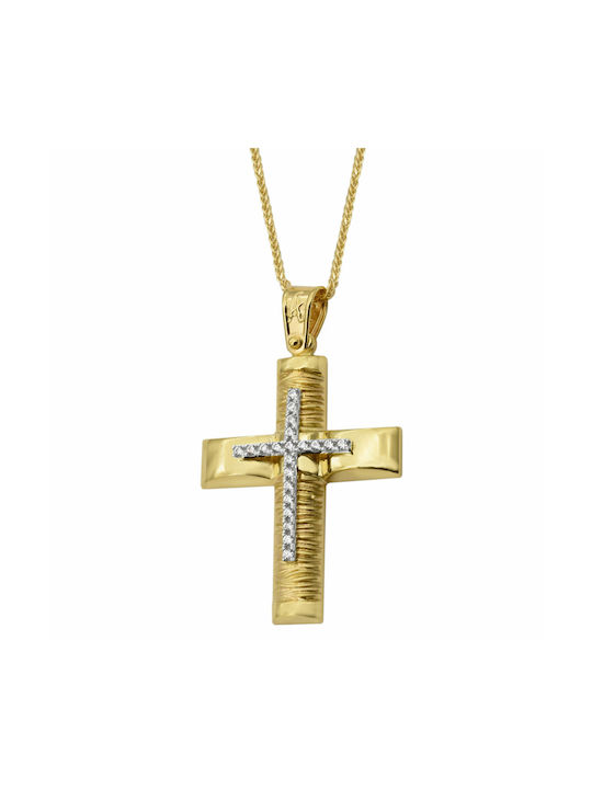 Gold Kreuz 9K mit Kette