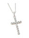 Weißgold Kreuz 14K mit Kette