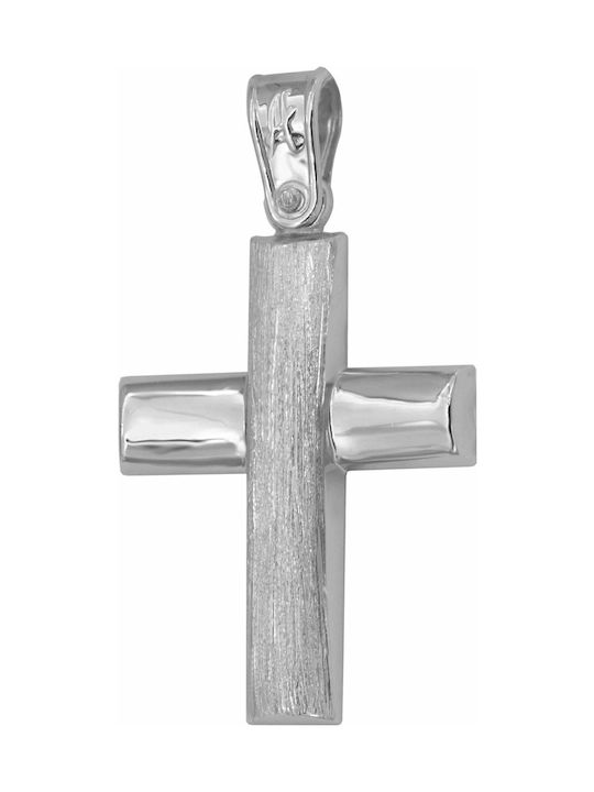 Weißgold Kreuz 14K