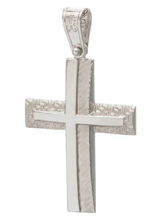 Anorado Herren Weißgold Kreuz 14K