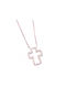 White Gold Cross 14K with Chain