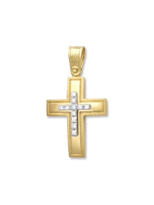 Damen Gold Kreuz 14K