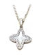 White Gold Cross 14K with Chain