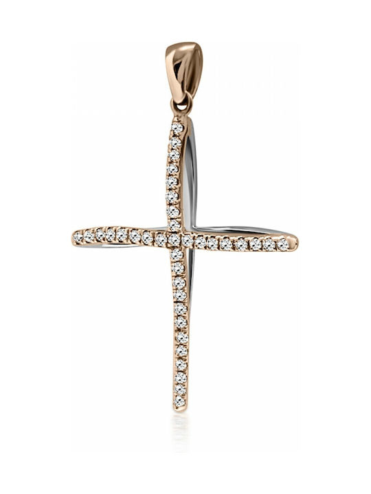 Rose Gold Cross 18K