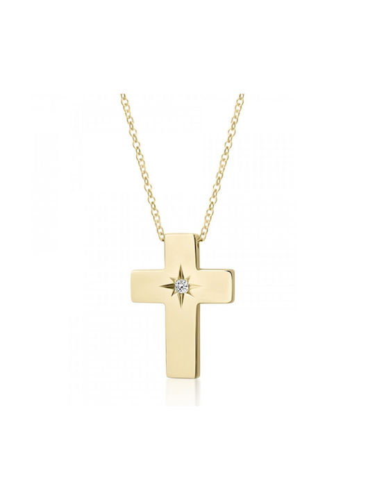 Gold Kreuz 14K mit Kette