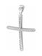 White Gold Cross 18K