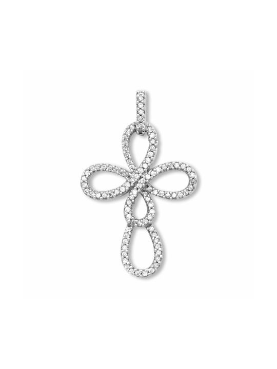 Women's White Gold Cross 14K