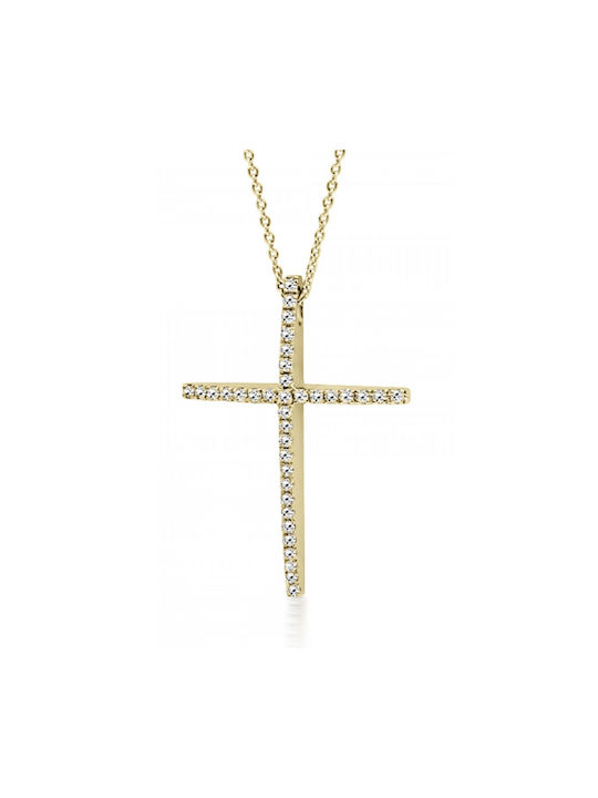 Gold Kreuz 18K mit Kette