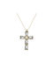 Damen Gold Kreuz 14K mit Kette