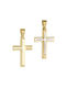 Men's Gold Cross 14K Double Sided