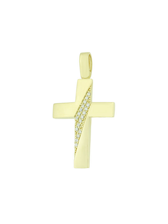 Damen Gold Kreuz 14K