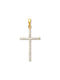 Damen Gold Kreuz 14K Beidseitig