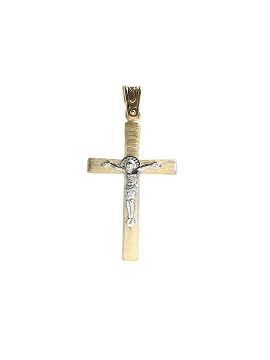 Herren Gold Kreuz 14K mit dem Gekreuzigten