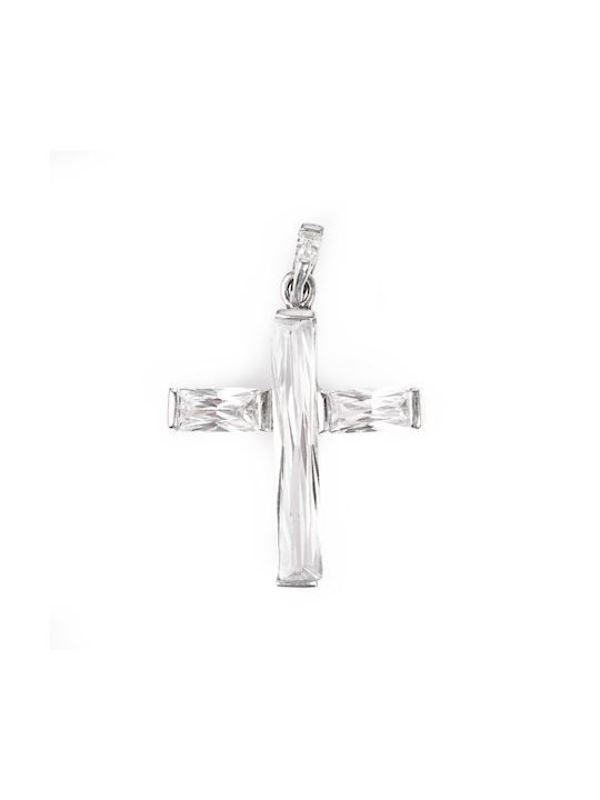 Damen Kreuz aus Silber mit Kette