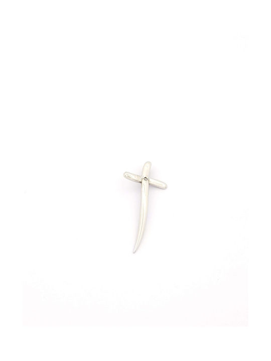 Kirkikosmima Women's White Gold Cross 14K with Chain