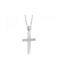 Women's White Gold Cross 14K Double Sided