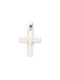 Kirkikosmima Men's White Gold Cross 14K with the Crucified