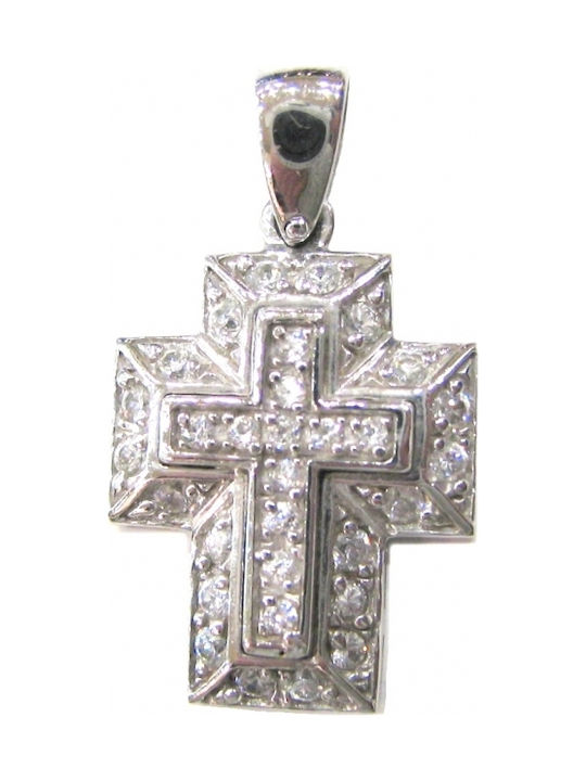 White Gold Cross 14K