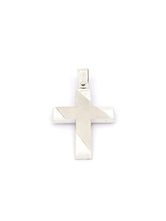 Kirkikosmima Men's White Gold Cross 14K