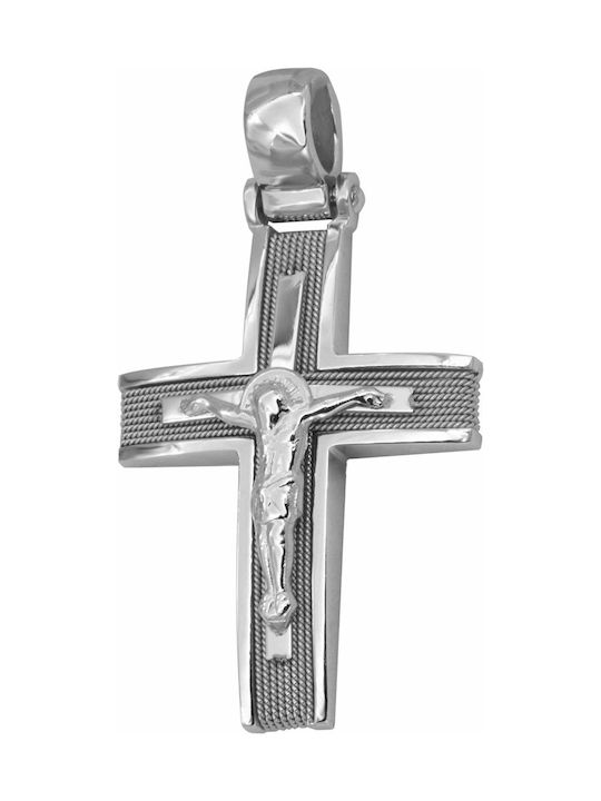 White Gold Cross 14K with the Crucified