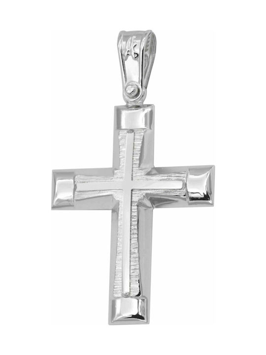 Weißgold Kreuz 14K