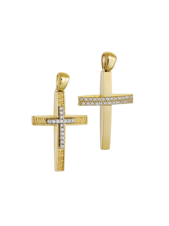 Damen Gold Kreuz 14K