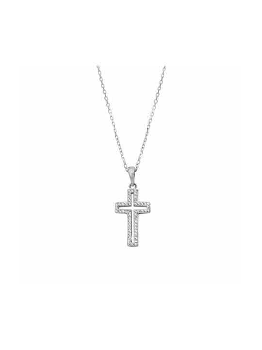 Kreuz aus Silber mit Kette