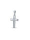 Men's White Gold Cross 14K