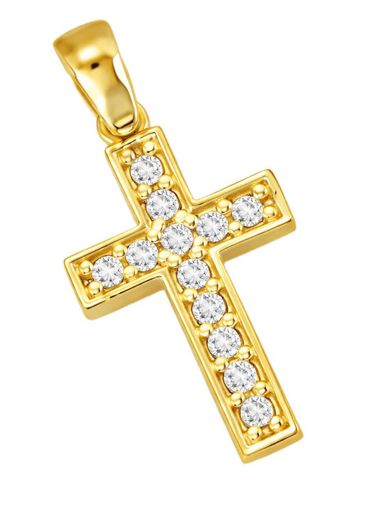 FenixJewelry Damen Gold Kreuz 14K