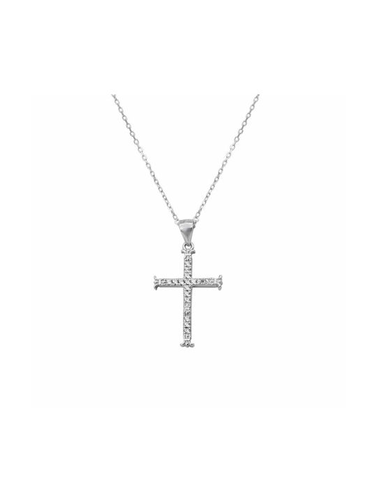 Kreuz aus Silber mit Kette